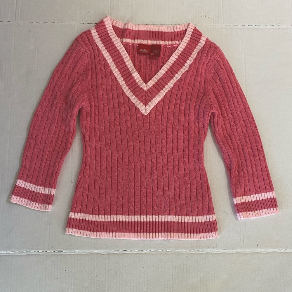 Mossimo Junior Women Size Large 3/4 Length Sleeve V-Neck Sweater